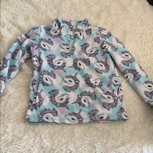 Unicorn Print Fleece Pullover